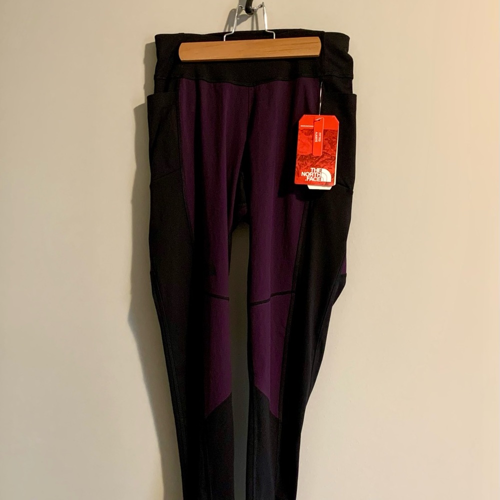 The North Face Black and Dark Purple Active Leggings